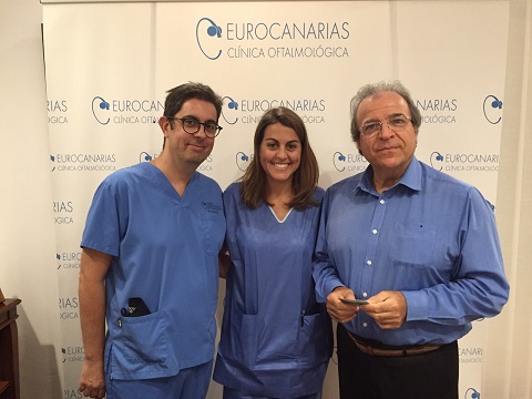 Una médico residente del Hospital Ramón y Cajal de Madrid culmina su formación en Eurocanarias Oftalmológica.