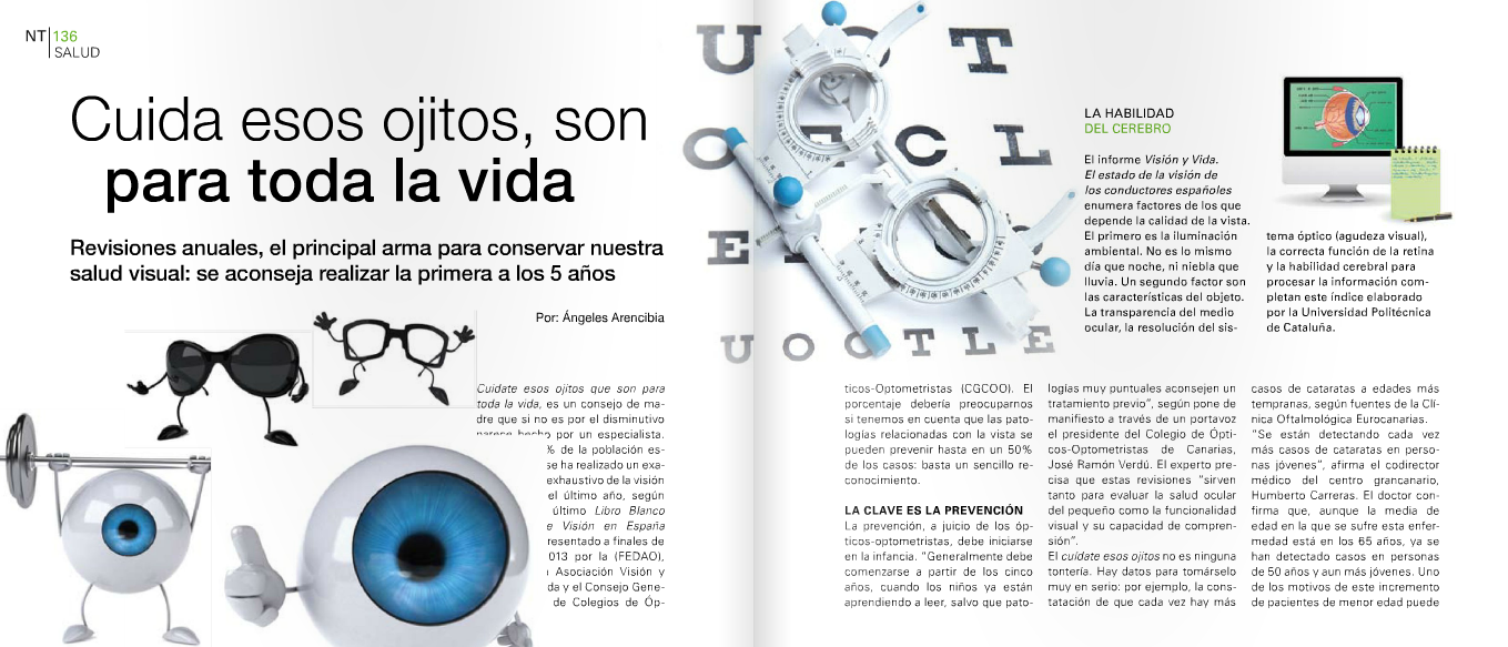 El Dr. Humberto Carreras habla en la Revista Binter sobre el aumento de casos de cataratas en Canarias